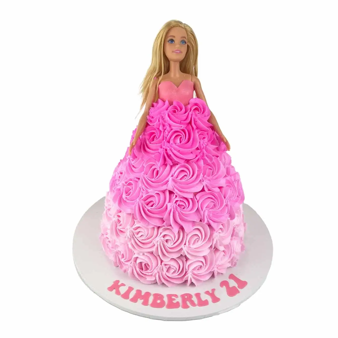 Elegant Rosette Dolly Varden Cake - A classic Dolly Varden shape adorned with meticulously piped rosettes, a timeless centerpiece for weddings, birthdays, and special occasions.